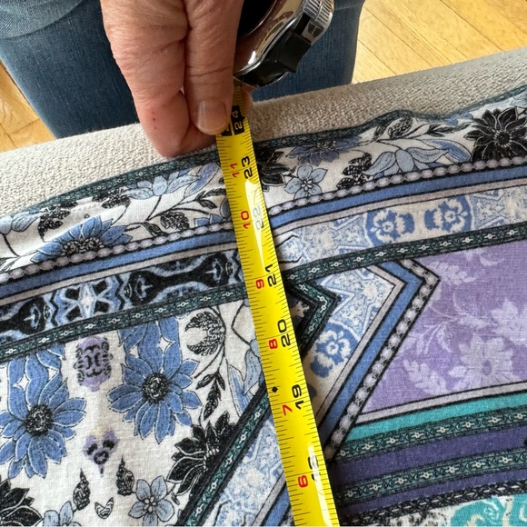 J.Jill blue pattern dress Women’s L rayon & spandex - Picture 9 of 9